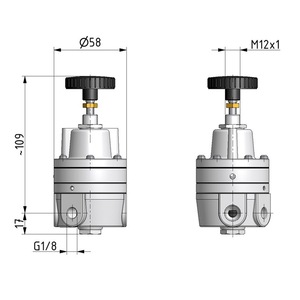 วาล์วลดแรงดัน KNOCKS ขนาด 1/2 นิ้ว G12 แบบควบคุมด้วยลมนิวแมติกที่มีความแม่นยำสูง - Product Image 4