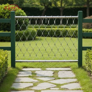 316 Stainless Steel <b>Wire</b> Plain Woven Rope Mesh Frames & Net with Cutting Service for Zoo Animal Enclosures - Product Image 2
