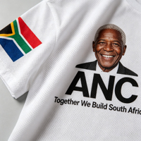 Vente en gros Afrique du Sud Campagne Électorale ANC T-shirt formel à motif Casquette électorale Écharpe Drapeau Gilet réfléchissant Dry-Fit