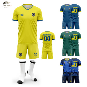 Conjunto de Uniforme de Fútbol con Logotipo Personalizado, Pantalón 100% Poliéster de Secado Rápido y Transpirable, Impresión por Transferencia de Calor, Unisex para Adultos - Product Image 2