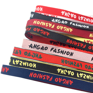 Custom Logo Jacquard Elastic Band Recycled Polyester Jacquard Nylon Webbing for Garments Shoes Bags