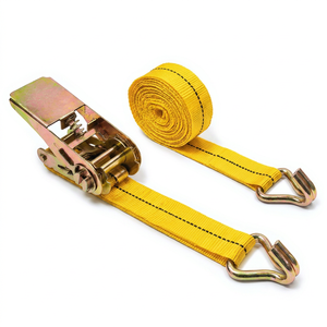 Sangle de fixation à cliquet Provina 25 mm en polyester avec poignée à crochet plat, durable, 3 m, 1000 kg, pour cargaison sécurisée RS251000YJ - Product Image 1