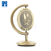 Médaille personnalisée en forme de globe avec support, thème Qatar, pour cadeau souvenir commémoratif