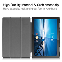 Étui de tablette intelligent à trois volets, résistant aux chutes, simple et élégant, avec support, 10,1 pouces, en cuir PU, protection parfaite, TAB M10 FHD REL TB-X605LC