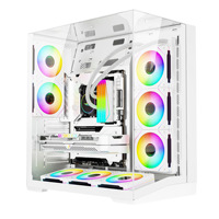 Steel Mid-tower Vertical ATX Sea View Room Game Case Desktop Computer Host Panoramic Sunroof Side 240 Water Cooling