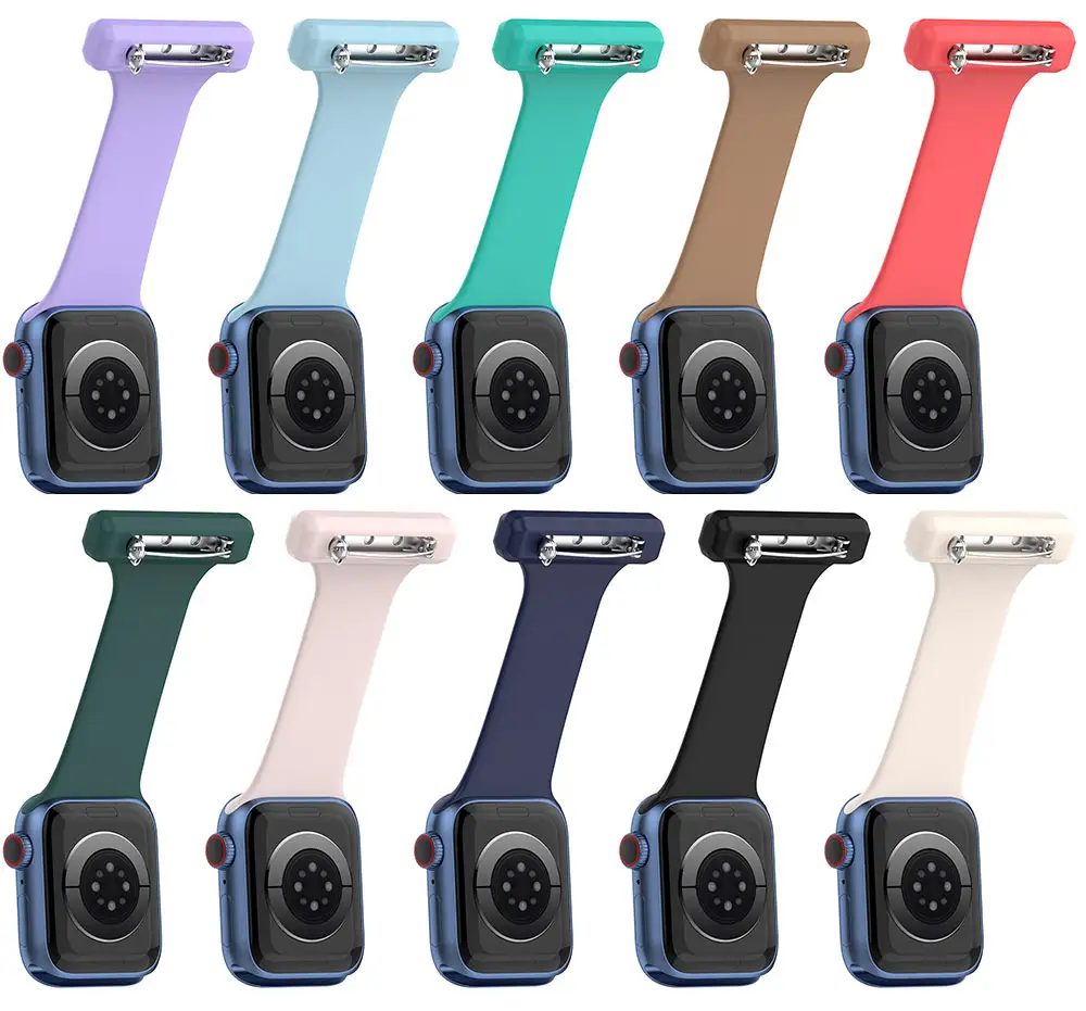 Tali Perawat untuk Apple Watch Series 8 7 6 5 Silicone Sport Band Gelang Watchband dengan Pin Fob untuk Apple Watch 8 Pin Band