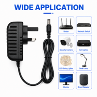 Adaptateur secteur AC/DC 6V 2A avec protection contre les surintensités, conforme RoHS, prise UK, chargeur mural 12W, vente en gros d'usine
