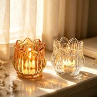 Grosir Tempat Lilin Unik Bentuk Bunga Tulip Unik, Kosong, Lilin Wangi, Logo dan Kemasan Custom