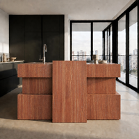 Grande dalle en porcelaine souple MCM ignifuge, écologique et recyclable, moderne, pour escalier de villa, mur intérieur et extérieur