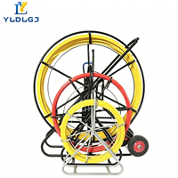 Cinta pasacables de fibra de vidrio de 8 mm y 150 m, varilla de empuje y tracción para cables, serpiente para conductos, herramienta de pesca de cables eléctricos con punta de ABS
