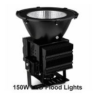 Focos LED para Exteriores de 150W, 150 Vatios, IP66, Aluminio, Rotación Ajustable, 4000K, 240V, Tipo Aleta, Impermeables, para Campos de Fútbol