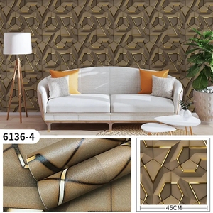 Doméstico 3D Geometria Wallpaper Ins Estilo Auto-adesivo Wallpaper Cor Sólida Papel De Parede Casa - Product Image 6