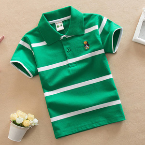 Abbigliamento per Bambini 1-15 Anni, Polo a Maniche Corte per Ragazzi, Stile Coreano Estivo con Stampa Tie-Dye, 95% Cotone, Colletto Stile Collegiale - Product Image 2