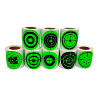 Cibles de tir réactives en papier fluorescent vert et noir de 3 pouces pour la pratique au stand de tir