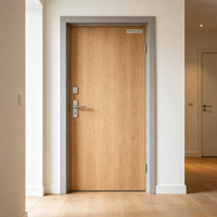 Porte coupe-feu en bois massif 60/90/120/180 minutes, galvanisée 16 #   Cadre de sortie de secours intérieur commercial pour portes coupe-feu