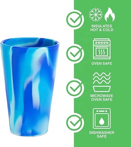 Giá rẻ Made in Trung Quốc đa năng hỗn hợp màu tie-dye <span class=keywords><strong>Silicone</strong></span> <span class=keywords><strong>cup</strong></span> với tùy chỉnh màu sắc lý tưởng cho nóng và lạnh đồ uống - Product Image 4