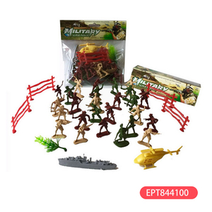 Mini đồ chơi quân đội lính và xe quân sự chiến tranh chơi đặt đô la cửa hàng khuyến mãi xe tăng chiến trường phụ kiện làm bằng nhựa - Product Image 1