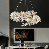 Lustre en cristal PM Luxury en aluminium, design en forme de S, lampe suspendue pour salle à manger, chambre à coucher, villa, salon moderne