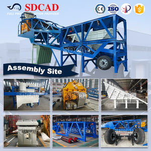 Yhzm60 Centrale a Beton Mobile Beton Doppel wellen mischer anlage m3/<span class=keywords><strong>h</strong></span> mit integriertem Zements ilo - Product Image 5