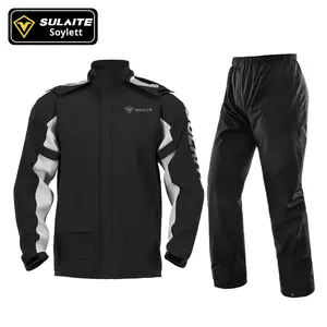 Completo antipioggia SULAITE per <span class=keywords><strong>moto</strong></span> - Giacca e pantaloni separati con copriscarpe nascosti inclusi - Product Image 1