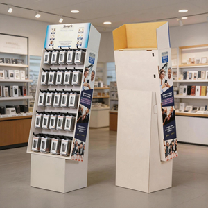 Custom Professional Paper Display Racks with <strong>Hooks</strong> Supermarket Use Paper <strong>Shelves</strong> for Hanging Items - Product Image 3