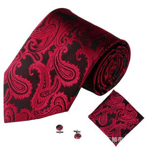 Classic <b>Mens</b> <b>Tie</b> and 1pc Necktie Handkerchief 1 Pair of Cufflinks Set for <b>Men</b> - Product Image 2
