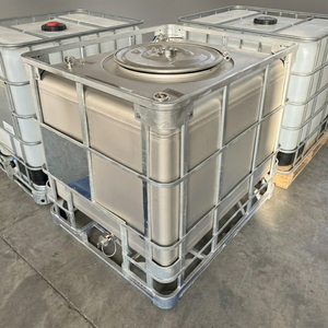 Remplacement durable <span class=keywords><strong>pour</strong></span> réservoir en <span class=keywords><strong>plastique</strong></span> : Conteneur IBC en acier inoxydable SS304 de 1000 L avec <span class=keywords><strong>palette</strong></span> en acier galvanisé et cage à grille - Product Image 1