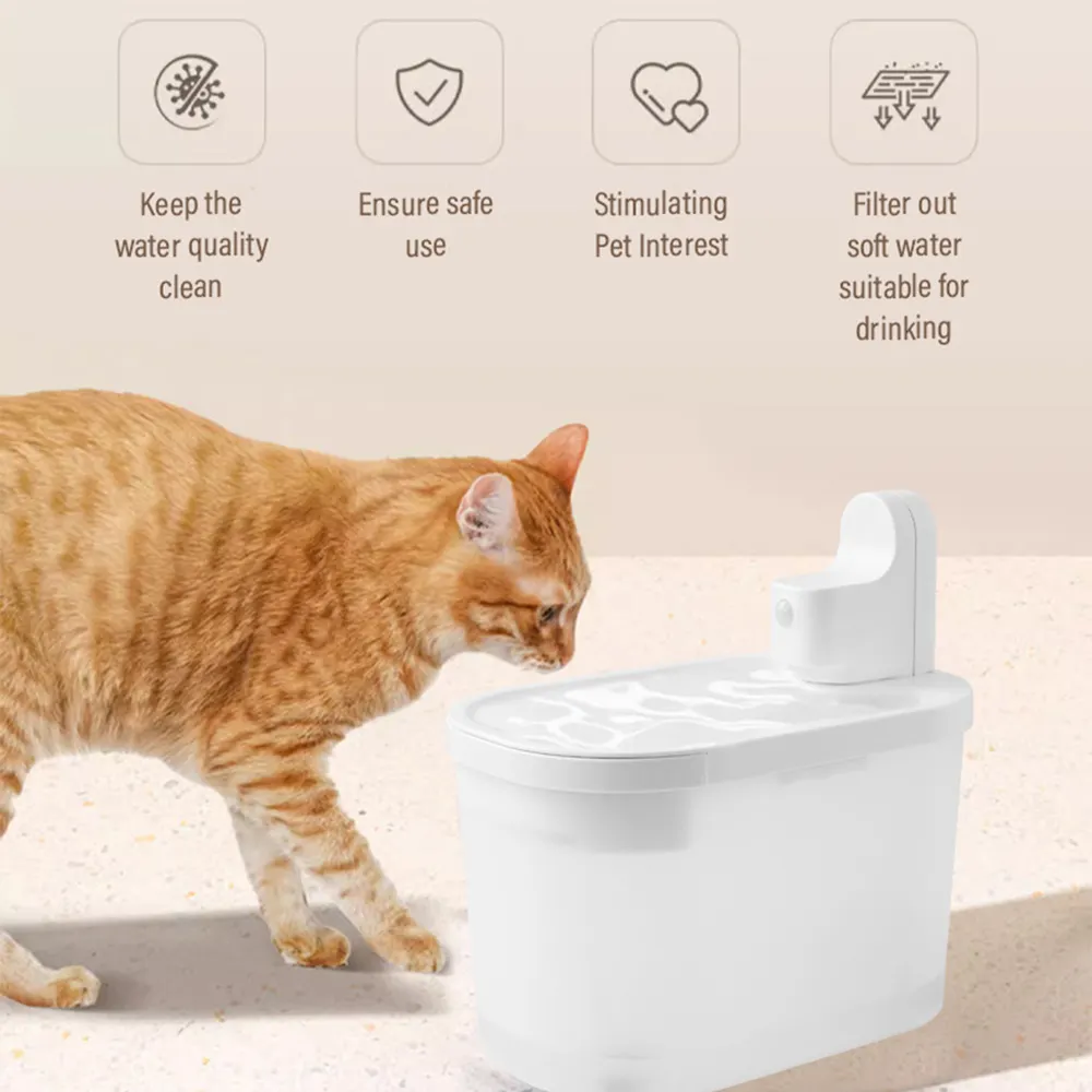 Không Dây Thông Minh Tự Động Pet Nước Dispenser 2.5L Mèo Đài Phun Nước Lọc Đài Phun Nước Với Cảm Biến Mèo Pet Uống