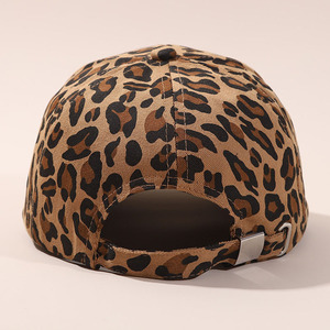 หมวกเบสบอลปักโลโก้แบรนด์ตามสั่ง คุณภาพสูง 6 แผง ปีกโค้ง ลายเสือดาว พิมพ์ลายเรียบๆ ขายส่ง - Product Image 6