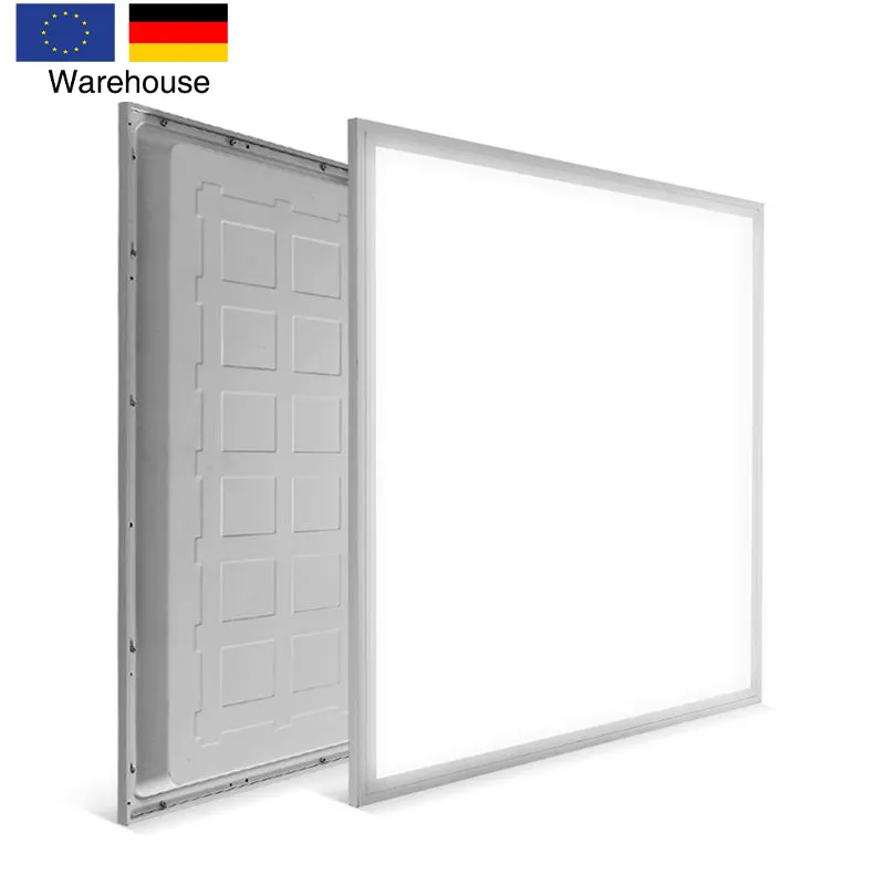 Almacén alemán 60x60 62x62 22W 25W 30W 40W Low UGR Square Flat Slim Led Panel de luz para iluminación de oficina