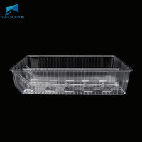 Plateau intérieur jetable transparent à 2 compartiments pour l'emballage de snacks et de pâtisseries (ODM/OEM)