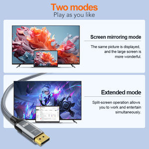 Câble adaptateur convertisseur A337-1 haute résolution 16K Ultra HD affiche DP 2.1 USB-C veste en PVC pour amplificateur de haut-parleur de moniteur - Product Image 6