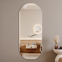Miroir souple en acrylique, miroir de corps entier, autocollant mural pour la maison, miroir auto-adhésif pour chambre à coucher féminine, miroir de dressing