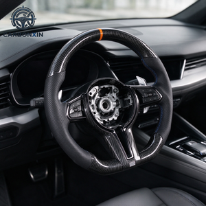 พวงมาลัยหนังคาร์บอนไฟเบอร์ฟอร์จแบบสั่งทำพิเศษสำหรับ BMW CS G M F 2 3 4 5 6 ซีรีส์ supra G20 F20 E92 F30 F32 E87 E91 - Product Image 5