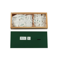 MA053 Caja de PVC para Ecuaciones de Resta y Diferencias, Materiales Montessori, Juguetes Educativos de Madera Montessori para Niños