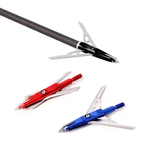 ACCMOS Hunting and Shooting Recruve Bow 100 Grain Archery Hunting 2 Expandable Blade Arrow Broadheads Magnetic Arrow head