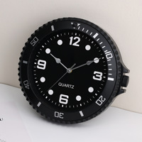 Jam Dinding Analog Quartz Premium 12-Inci Bercahaya, Lampu Malam Kustom, Tanpa Suara, Jarum Tunggal Retro untuk Ruang Tamu