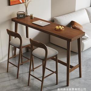 Mesa de Bar y Combinación de Sillas Altas de Madera Maciza de Diseño Nórdico Moderno para Uso en Hoteles con Capacidad para 2 Personas - Product Image 5