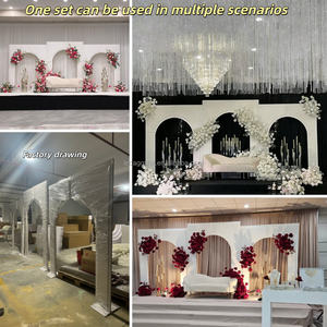 Wedding Manufacture White Acrylic PVC Arch Background Events Stage <b>Backdrop</b> <b>Stand</b> Decoration - Product Image 5