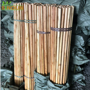 Mango de madera natural <span class=keywords><strong>Barniz</strong></span> Mango de 150 cm Rastrillo Palo de madera Fregona con enchufe de metal Mango largo de madera para accesorio de limpieza industrial - Product Image 5