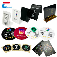 Plaques NFC personnalisées en acrylique avec affichage de code QR programmable pour avis Google