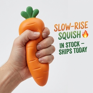 New Trending Jumbo Vegetable Simulation Carrot Stress-relieving Toy Creative Venting Squeeze Squishy Fruit Ball - Product Image 1