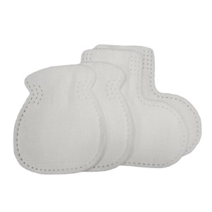 Guantes elásticos para recién nacidos y cubrepiés blancos desechables, protección para manos y pies para bebés, verano, invierno, primavera, otoño - Product Image 2