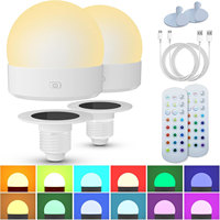 Lámpara de Mesa LED Magnética Recargable ABS Moderna Minimalista con Cambio de Color RGB, Control Remoto, Temporizador y Regulación de Intensidad