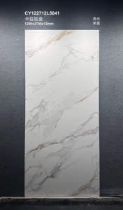 Carreaux <span class=keywords><strong>de</strong></span> sol en porcelaine frittée brillante aspect marbre <span class=keywords><strong>de</strong></span> Carrare 2700x1200, directement <span class=keywords><strong>de</strong></span> l'usine, pour intérieur (<span class=keywords><strong>salle</strong></span> <span class=keywords><strong>de</strong></span> <span class=keywords><strong>bain</strong></span>, salon, villa) - Product Image 2