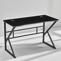 Bureau de jeu moderne noir personnalisé, nouveau design, table d'ordinateur, bureau d'étude pour la maison, le bureau, le salon, meubles