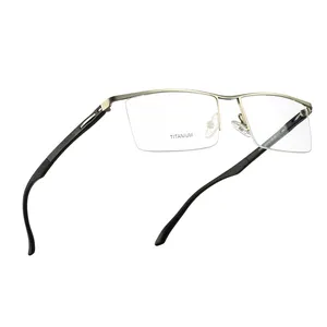 แว่นตาโปร่งใสวิดีโอ Suppliers-กรอบแว่นตาทรงเหลี่ยมทำจากอัลลอยด์ไทเทเนียม,กรอบแว่นตาไร้สกรูโปร่งใสสำหรับสายตาสั้นแว่นตาแฟชั่นสำหรับผู้ชายและผู้หญิงปี2020