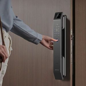 Serrure de porte intelligente en aluminium Tuya reconnaissance d'empreintes digitales du visage 3D sécurité biométrique automatique WiFi clé de caméra de sécurité connectée - Product Image 2