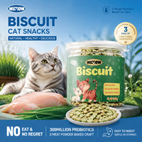 Biscuits à la Catnip Saveur Poulet 70g Croquants Sans Céréales Riches en Protéines Friandises Dentaires pour Chatons Soins Bucco-Dentaires Naturels pour l'Immunité