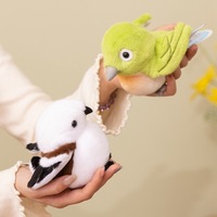 Peluche réaliste d'oiseau 12 cm, 4 styles (Pêcheur royal, Moineau), jouet en peluche doux, ornement de bureau, décoration d'intérieur, cadeau pour les amoureux des oiseaux et les enfants